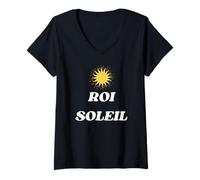Mujer Luis XIV el Rey Sol de Versalles en Francia Camiseta Cuello V