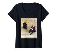 Mujer Luke & Matt Goss Bros en París cambiando Caras 1991 Camiseta Cuello V