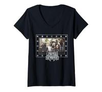 Mujer Lynyrd Skynyrd Admat Tour Vintage Southern Classic Rock de los 70 Camiseta Cuello V