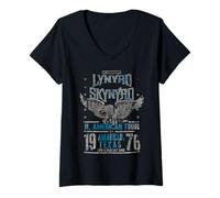 Mujer Lynyrd Skynyrd En Concierto Amarillo Texas Vintage Rock 1970 Camiseta Cuello V