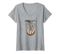 Mujer Lynyrd Skynyrd Oficial Southern Rock Band Música | PAPL2559 Camiseta Cuello V