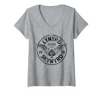 Mujer Lynyrd Skynyrd Oficial Southern Rock Band Música | PAPL2579 Camiseta Cuello V