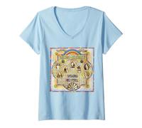Mujer Lynyrd Skynyrd Segundo álbum de Ayuda Arte Retro 70s Rock Faith Camiseta Cuello V