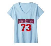 Mujer Lynyrd Skynyrd Star Logo Béisbol 1973 Sports Southern Rock Camiseta Cuello V