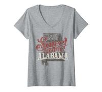 Mujer Lynyrd Skynyrd Sweet Home Alabama Logo Classic Vintage Rock Camiseta Cuello V