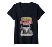Mujer Lynyrd Skynyrd Trucking, Campesino sureño, icónico, Vintage, clásico Rock Camiseta Cuello V