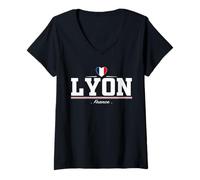 Mujer Lyon France Camiseta Cuello V