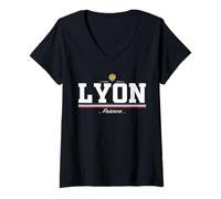 Mujer Lyon France Camiseta Cuello V