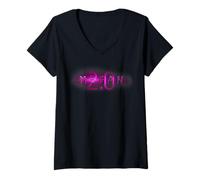 Mujer M3GAN 2.0 Theatrical Neon Logo Camiseta Cuello V