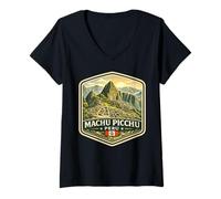 Mujer Machu Picchu Perú Vacaciones Machu Picchu Perú Regalo Andes Camiseta Cuello V