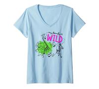 Mujer Madagascar Mi Familia es una Aventura Salvaje Camiseta Cuello V