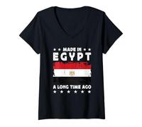 Mujer Made in Egypt a Long Time Ago Proud Egyptian Egypt Flag Camiseta Cuello V