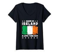 Mujer Made in Ireland a Long Time Ago Proud Irish Ireland Flag Camiseta Cuello V