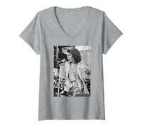 Mujer Madonna en Live Aid Dual Concert Filadelfia 1985 Camiseta Cuello V