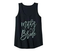 Mujer Madre de la Novia Sage Green Script Despedida de Soltera Camiseta sin Mangas