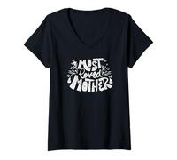 Mujer Madre más querida - Día de la Madre Divertido Camiseta Cuello V