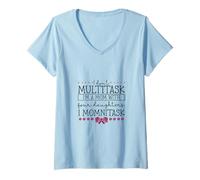 Mujer Madre trabajadora - Cuatro Hijas Camiseta Cuello V