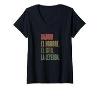 Mujer Madrid - El Hombre El Mito La Leyenda | Nombre Divertido Camiseta Cuello V