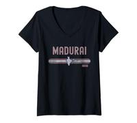 Mujer Madurai India | Vacation Travel Camiseta Cuello V