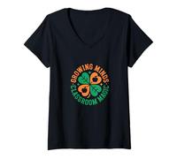 Mujer Maestra del Día de San Patricio de Growing Minds Camiseta Cuello V