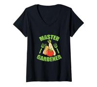 Mujer Maestría en el Jardín Maestro Jardinero Camiseta Cuello V