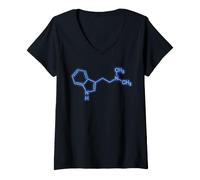 Mujer Maestro de Ciencias DMT Molécula Camiseta Cuello V