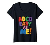 Mujer Maestro de Preescolar Aprendizaje Temprano Héroe Diversión Aula Camiseta Cuello V