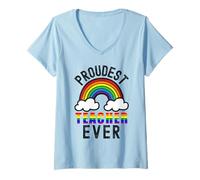 Mujer Maestro más Orgulloso de Todos los Tiempos - Maestro del Orgullo Gay, Maestra Queer Camiseta Cuello V