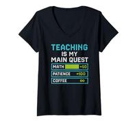 Mujer Maestro Sube de Nivel Mi sujeto es un Jugador de Aventuras Camiseta Cuello V