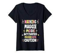 Mujer MAGGIE Personalized Women's Gift Custom MAGGIE Camiseta Cuello V