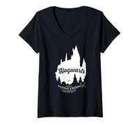 Mujer Magia de brujería de la Escuela Hogwarts Camiseta Cuello V