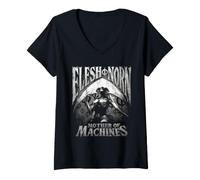 Mujer Magic The Gathering Elesh Norn Mother of Machines Metal Band Camiseta Cuello V