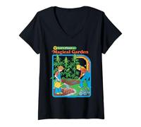 Mujer Magical Garden 420 Sarcastic Retro Vintage Funny Adult Humor Camiseta Cuello V