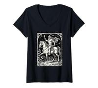 Mujer Majestad Guerrero Demonio Bathin Camiseta Cuello V