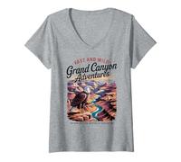 Mujer Majestuoso Gran Cañón Arizona Naturaleza Vida Silvestre Camiseta Cuello V