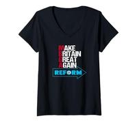 Mujer Make Britain Great Again - Reform UK Patriotic British Love Camiseta Cuello V