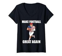 Mujer Make Football Great Again - Donald Trump Fútbol Camiseta Cuello V