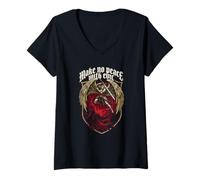 Mujer Make No Peace with Evil Archangel Michael Camiseta Cuello V