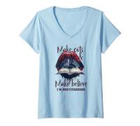 Mujer Make Outs and Make Believe I'm Multitasking Camiseta Cuello V