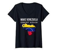 Mujer Make Venezuela Great Again political Camiseta Cuello V