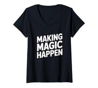 Mujer Making Magic Happen Camiseta Cuello V