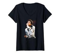 Mujer Mala Gira Mundial de Michael Jackson Dirty Diana Live 1988 Camiseta Cuello V