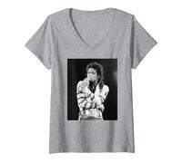 Mujer Mala Gira Mundial de Michael Jackson en Vivo en Aintree 1988 Camiseta Cuello V