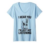 Mujer Malinois Divertido Belga Malinois Camiseta Cuello V