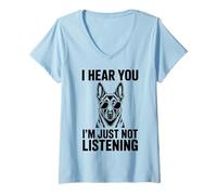 Mujer Malinois Divertido Belga Malinois Camiseta Cuello V
