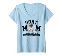 Mujer Mamá Cabra bóer como una mamá Normal Excepto por Mucho Color Camiseta Cuello V
