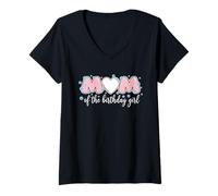 Mujer Mamá de la Chica de cumpleaños One-Der The Sea Mama Under Sea Camiseta Cuello V