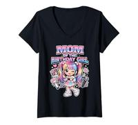 Mujer Mamá del Cumpleaños Chica Coreana Música Popular K-Pop Amantes Camiseta Cuello V