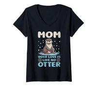 Mujer Mamá Eres Pearfect. Divertido Camiseta Cuello V