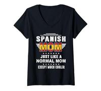 Mujer Mamá española como mamá Normal Excepto Madres Mucho más Camiseta Cuello V